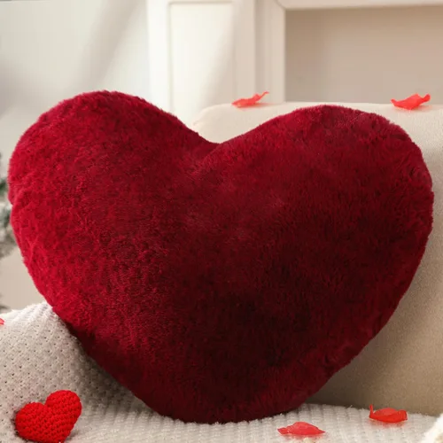 Vista 15 de YRXRUS Almohadas de corazón, almohada en forma de corazón, pequeñas almohadas de corazón rosa polvoriento para regalos, almohadas de imitación