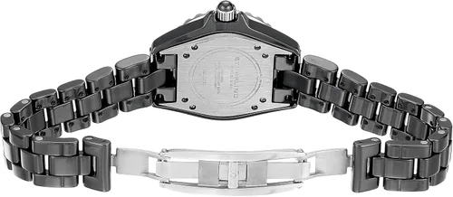 Vista 5 de Stuhrling Original Reloj de cerámica negro con fecha de cuarzo Fusion 530.11OB1 para mujer, Moderno