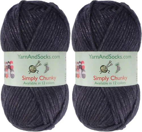 Vista 54 de JubileeYarn Halo Fables Yarn - 100g/Skein Bulky Polyester - North Wind Sun - 2 Skeins