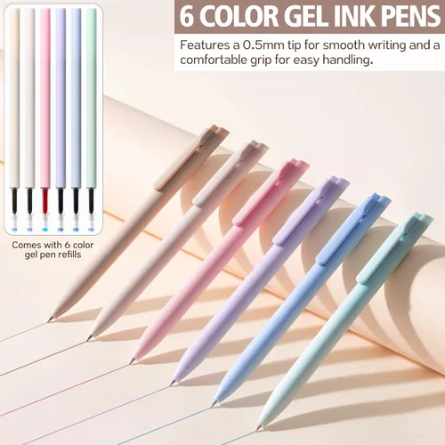 Vista 7 de 58 piezas de útiles escolares estéticos, lindo conjunto de cuadernos espiralados A5 con reglas universitarias, papelería para regreso a clases, kit