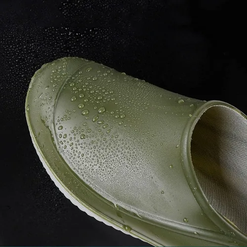 Vista 3 de Zapatos de trabajo antideslizantes para hombres y mujeres, zuecos de chef, ligeros, antideslizantes, resistentes al agua, cómodos zuecos de jardín