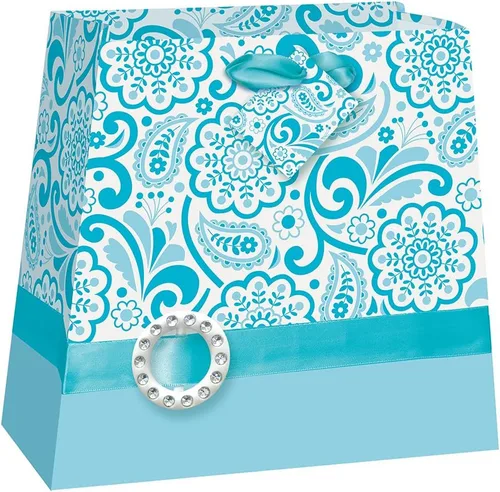 Vista 5 de Bolsa de papel de estraza marrón para regalo de cumpleaños (1 unidad), perfecta para regalos y sorpresas