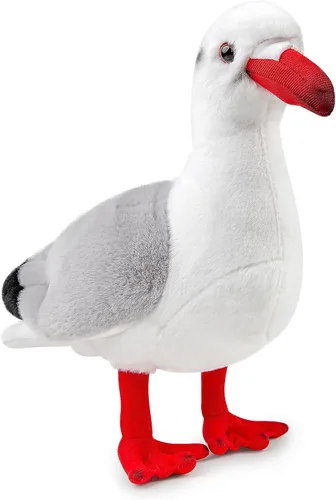 Vista 13 de Brown-headed Gull Plush Stuffed Toy, Realistic Bird Gift for Kids, 9.5in