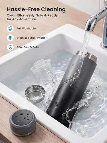 Vista 8 de Grownsy Fabricante portátil de biberones de fórmula para bebés, enfriamiento rápido en 3 minutos, enfriamiento físico puro, no necesita energía