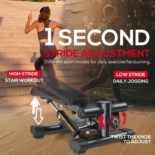 Vista 6 de Keppi Fitness Stair Stepper, Steppers for Exercise at Home, Stepper with 2 Pairs of Resistance Bands for Efficient Cardio - Fitstep Series