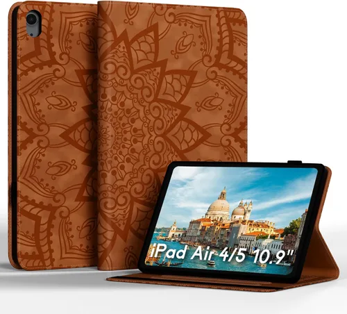 Vista 20 de Funda para tablet iPad Air de 11 pulgadas, diseño de diente de león con soporte para lápiz Apple, cierre magnético y recortes precisos, compatible