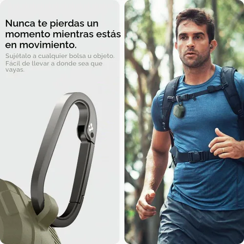Vista 6 de Spigen Ajuste de bloqueo para Galaxy Buds Core, Buds FE, Buds 2 Pro y Buds Vintage Caqui
