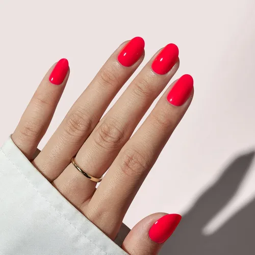 Vista 23 de BTArtbox - Uñas a presión, color crema de vainilla, cuadrado corto, melocotón degradado, 32 unidades 2+ Weeks Wear, Salon-Quality Natural Nails
