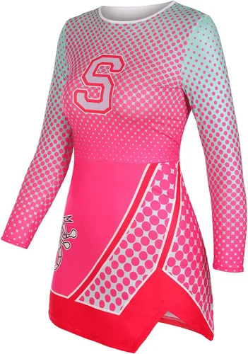 Vista 2 de Cheerleader Costume for Girls Addison Zombies Cosplay Halloween Costumes Outfit Dress Party