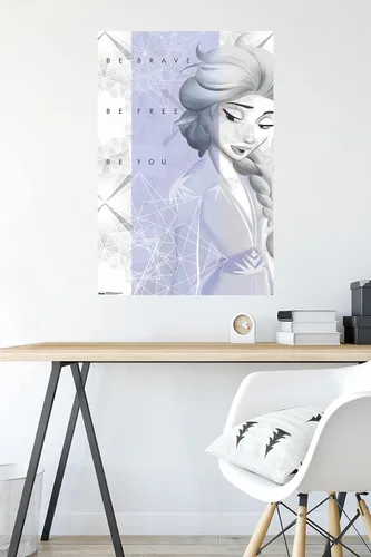 Vista 4 de Trends International Disney Frozen 2 - Póster de pared de Elsa, 22.375 x 34 pulgadas, versión sin marco