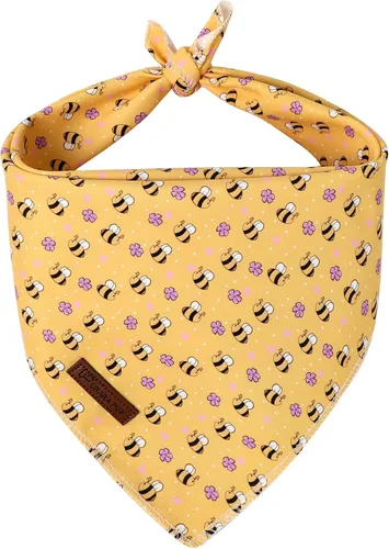 Vista 7 de Bandana de verano para mascotas - Bufanda triangular de rejilla de algodón cómoda para cachorros, pañuelo lavable para perros o gatos, niños