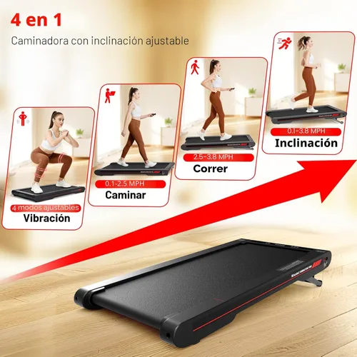 Vista 5 de Sperax Walking Treadmill Pad with APP, 3 in 1 Under Desk Treadmill, 400W Low Noise Walking Vibration Pad with Remote Control,Portable Treadmills for