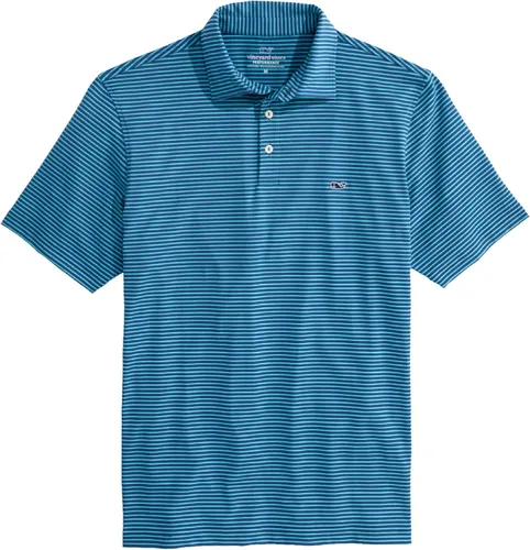 Vista 62 de Vineyard Vines Polo Bradley Stripe Sankaty para hombre Ocean Breeze Tejeda