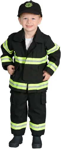 Vista 11 de Aeromax Jr. Fire Fighter Bunker Gear, Bronceado, Tamaño 18 Meses