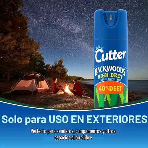 Vista 6 de Cutter Backwoods High DEET repelente de mosquitos e insectos en aerosol