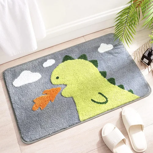 Vista 14 de Molesun Alfombra de baño bonita, alfombra de ducha de microfibra de felpa antideslizante, absorbente de agua, divertidos tapetes de animales