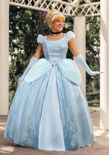Vista 6 de Disney Premium Cinderella Dress Costume for Women Adult Disney Princess Blue Ball Gown Cosplay Outfit