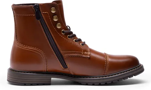 Vista 5 de Bruno Marc Botas de motocicleta para hombre, botas de vestir Oxford