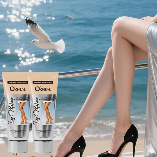Vista 5 de O’CHEAL Crema de maquillaje para piernas resistente al agua, corrector de tatuajes y cicatrices sin transferencia, base corporal de larga duración