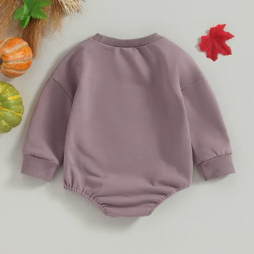 Vista 4 de FOCUSNORM Ropa de Pascua para bebé recién nacida, con bordado de conejo, sudadera con burbujas, traje de bebé niña