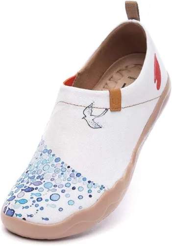 Vista 68 de UIN Mocasines casuales para mujer, de viaje, pintados, para caminar, ligeros, cómodos, de lona, tenis de moda