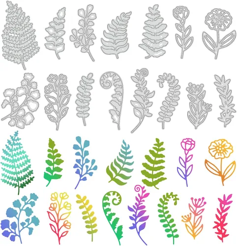 Vista 9 de INFUNLY Troqueles de metal para cortar perros y casas, troquelados en relieve, plantilla de plantilla de flores troqueladas para álbumes