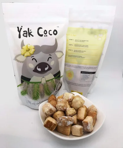 Vista 3 de Yak Coco - Golosina funcional para perros, 4 onzas, coco activo que apoya la piel y el pelaje del perro