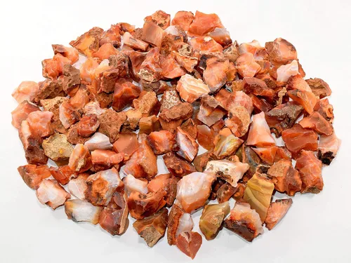 Vista 7 de HQRP Ágata cornalina naranja roja piedras ásperas de cristal natural Cabujones de piedras preciosas minerales Cabujones de muestras de roca