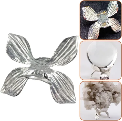 Vista 6 de FOMIYES 2 unids tetera base base base de cristal base esfera soporte de bola de cristal de metal soporte de exhibición de esfera soporte de bola