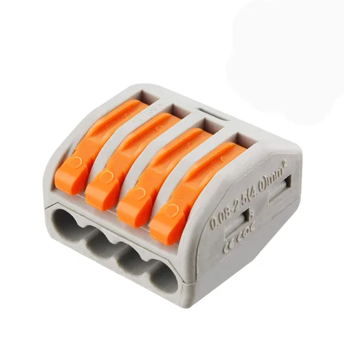 Vista 10 de 50 conectores de palanca, tuercas de combinación de 2 conductores, conectores de cable compactos, terminal de conexión rápida 28-12 AWG adecuado