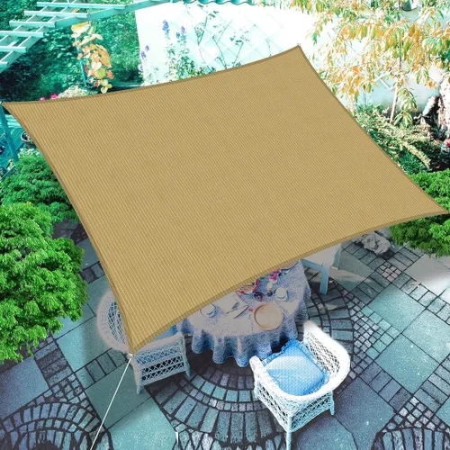 Vista 6 de Houssity - Toldo para toldo de 19 x 35 pies, color beige tostado, para patio, cubierta, cochera, entrada, piscina, pérgola