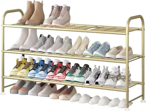 Vista 14 de LINZINAR Zapatero de 2 niveles organizador de almacenamiento para armario entrada metal negro