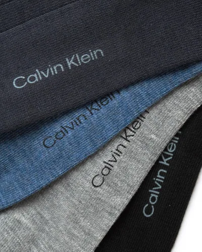 Vista 5 de Calvin Klein Calcetines de vestir para hombre, calcetines ligeros de mezcla de algodón (paquete de 4)