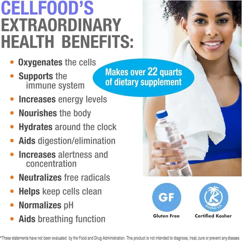 Vista 6 de Cellfood Oxygen Boost, 1 fl oz - Suplemento de oxígeno líquido para drenaje linfático, mal de altura, jet lag, fatiga, dolores de cabeza, resacas