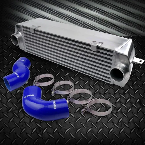 Vista 8 de G-PLUS Intercooler de sobrecarga de montaje superior de aluminio atornillado compatible con Mini Cooper 2002-2006