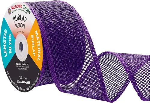 Vista 48 de Mandala Crafts Cinta de arpillera negra de 1.5 pulgadas de ancho para manualidades, rollo de 20 yardas de cinta rústica de arpillera para coronas