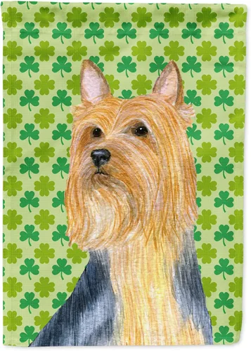 Vista 330 de Caroline's Treasures SS4442GF Affenpinscher Bandera de jardín con retrato de trébol del día de San Patricio para buzón, bandera decorativa