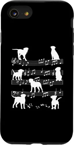 Vista 18 de Musician Dog Playing On Musical Notes Music Lover Piano Case for iPhone 16