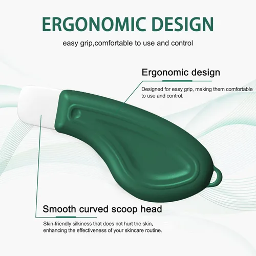 Vista 3 de 2 piezas de herramienta de eliminación de puntos negros, raspador facial de silicona para limpieza profunda, espátula limpiadora de poros, raspador