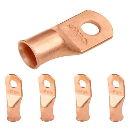 Vista 77 de SELTERM - 5 terminales de anillo resistentes para cable de batería, calibre 1/0 AWG, pernos de 1/2 pulgadas, terminales de calibre 0, ojales