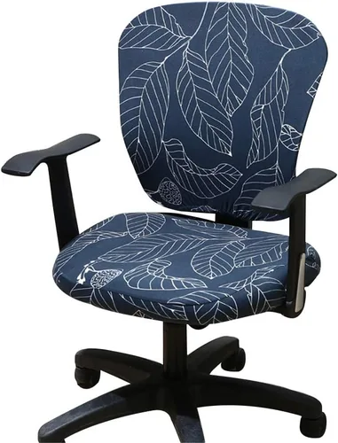 Vista 25 de Jinzio Funda para silla de oficina de computadora, tela protectora dividida y elástica, de poliéster, universal, para escritorio, para silla