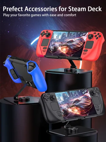 Vista 7 de voppton Funda protectora de cubierta de vapor, cubierta protectora de plástico delgada con soporte de soporte, base de soporte ajustable plegable