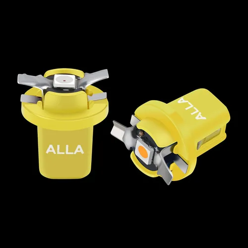 Vista 19 de Alla Lighting Bombillas LED superbrillantes B8.3D 17058 202259 2721 MF8, luces de panel de instrumentos amarillo ámbar 3030 SMD, velocímetro