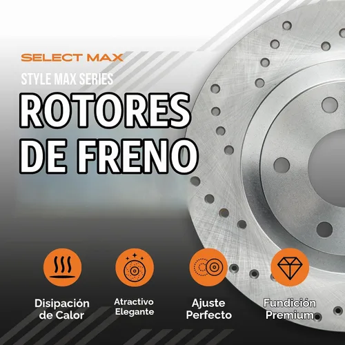 Vista 7 de Max Advanced Brakes Kit de freno delantero y trasero para Toyota Camry