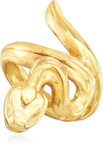 Vista 4 de Ross-Simons Anillo de serpiente de oro amarillo italiano de 18 quilates
