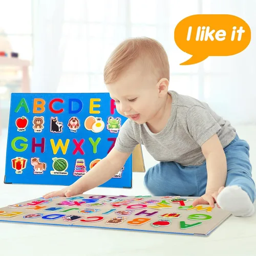 Vista 9 de Juego de tablas de franela de fieltro plegables e independientes para niños pequeños, con 75 letras de aprendizaje de fieltro, piezas de números