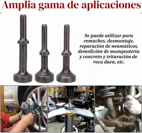 Vista 3 de Juego de brocas de martillo de aire suavizante, kit de herramientas de martillo de aire suavizante de 5 piezas, accesorios de martillo de aire