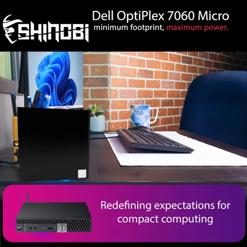 Vista 7 de Dell OptiPlex 7060 Micro PC Intel Core i5-8500T 8 GB de RAM NVME de 256 GB Windows 11 Pro WiFi 6E+BT 5.3 integrado Mini PC Soporte