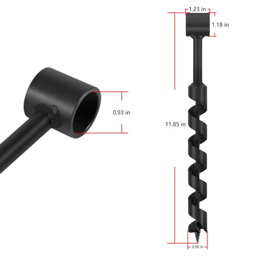 Vista 6 de Broca de taladro de madera Scotch Eye de 1 x 12 pulgadas, llave manual de taladro manual de 1 pulgada, multiherramienta para colonos, mochila