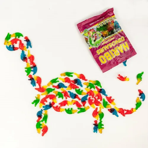 Vista 2 de Haribo - Gomitas de dinosaurios, bolsa de 5 onzas
